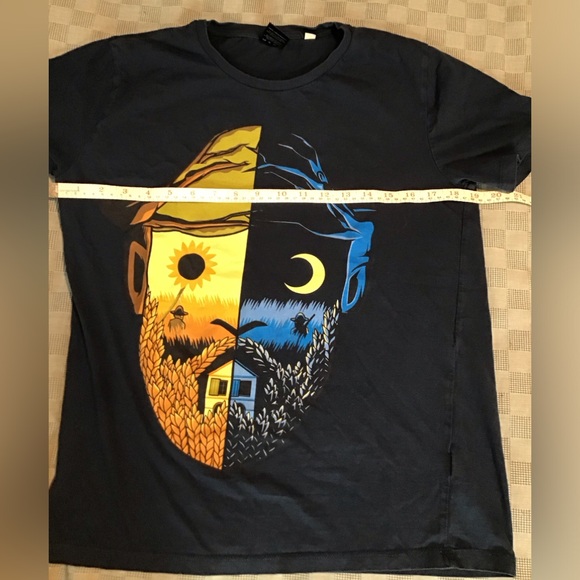 Van Gogh Museum Amsterdam Blue Wheat Fields Tee Shirt Small - Picture 3 of 7